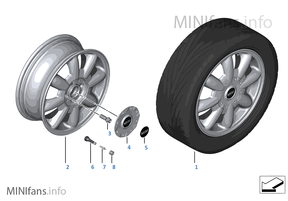 MINI LA wheel, 8-spoke 82