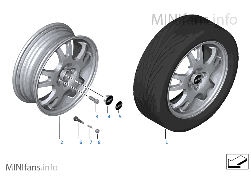 MINI alloy wheel double spoke 87