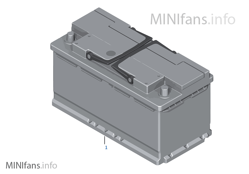 Original MINI battery, filled