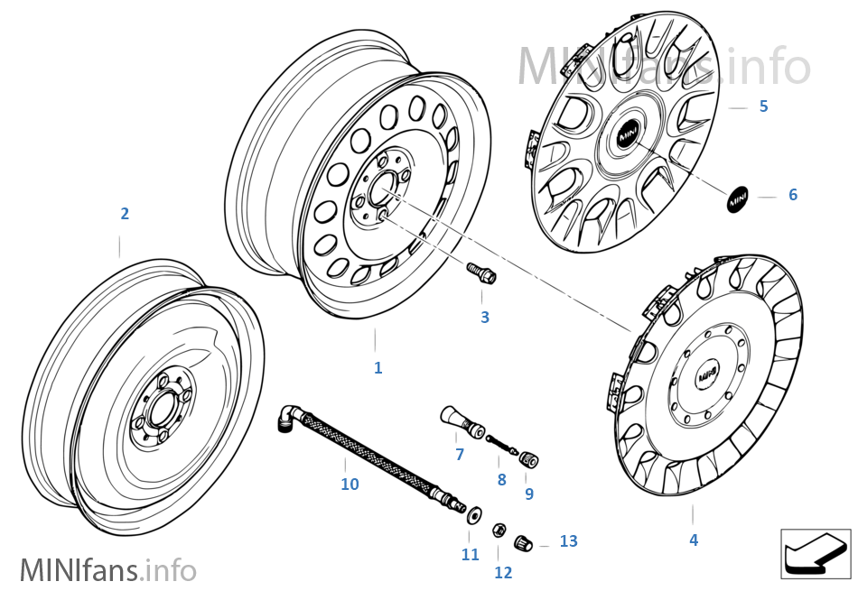 MINI steel disc wheel style 12