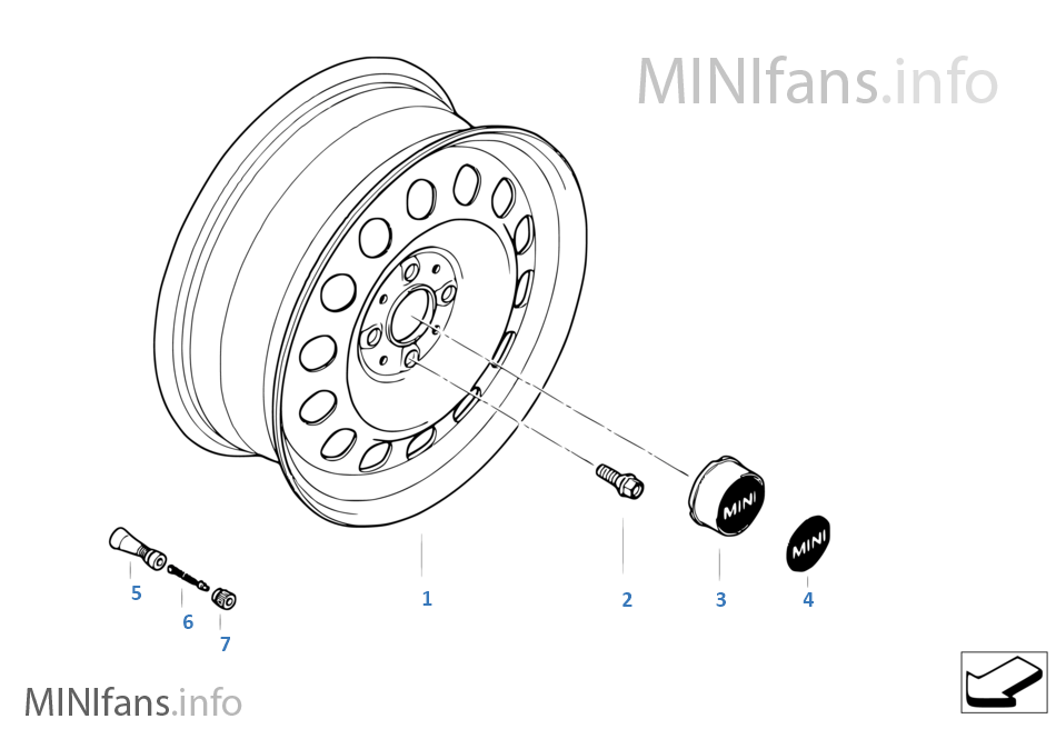 Колесный диск MINI сталь, дизайн 12