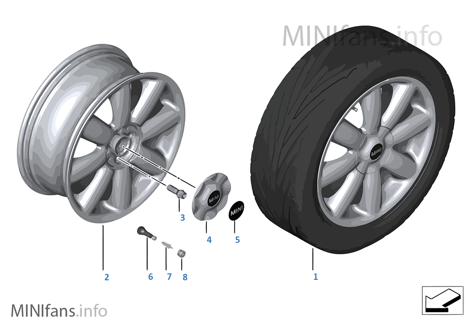 MINI LA wheel, Crown spoke 104