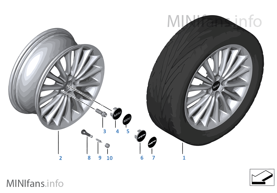MINI 輕質鋁合金輪輞 Multi-Spoke 108