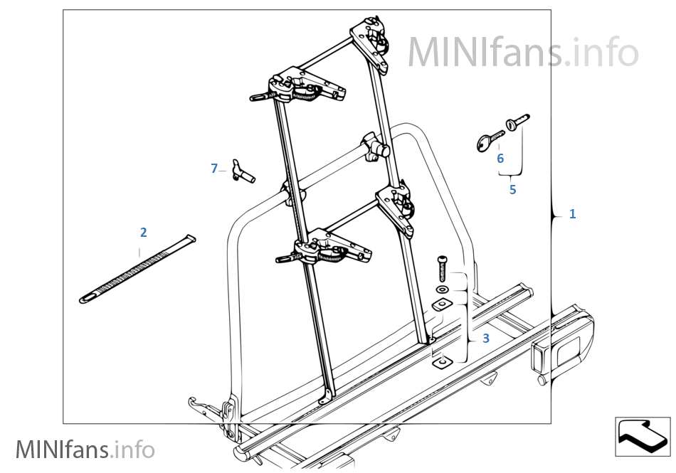 Rear rack, ski/snowboard holder