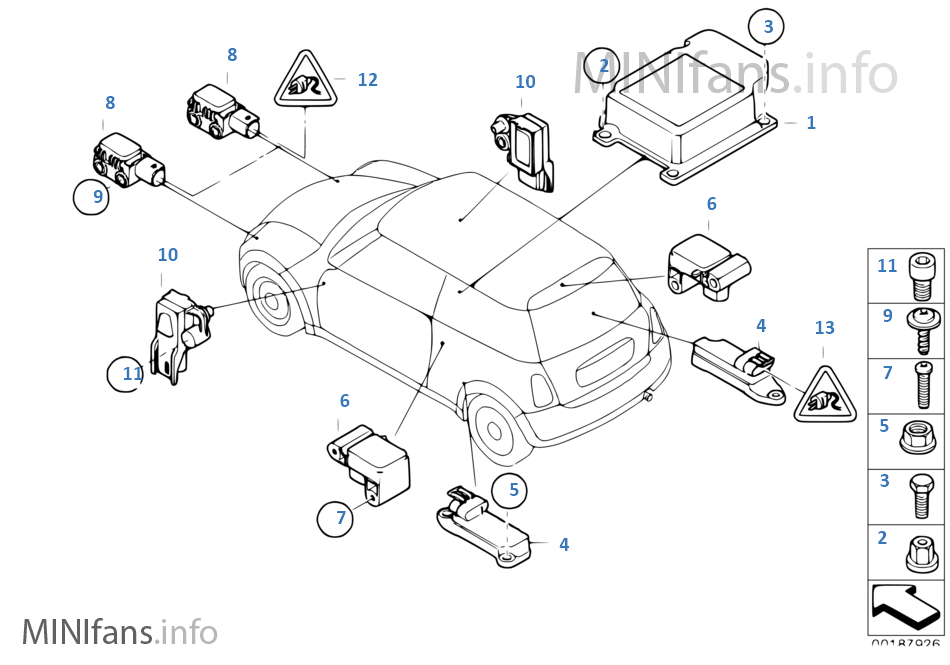 Electric parts airbag