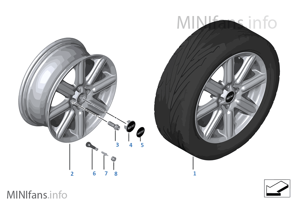 MINI LA wheel Rib Spoke 115