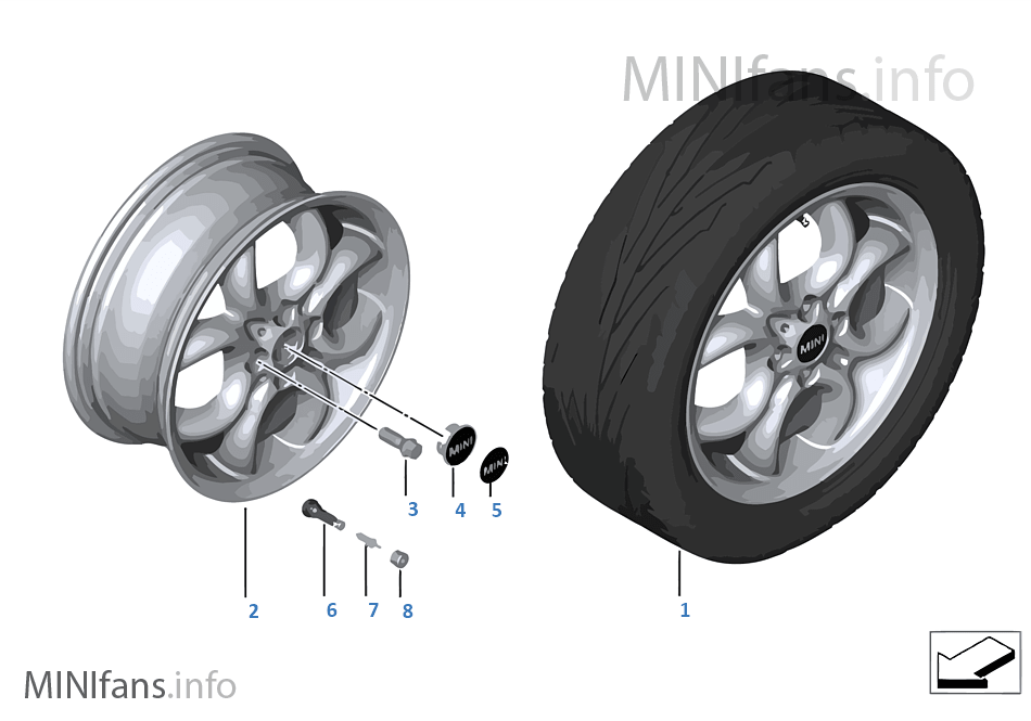 MINI LA wheel 4 Hole Circular Spoke 120