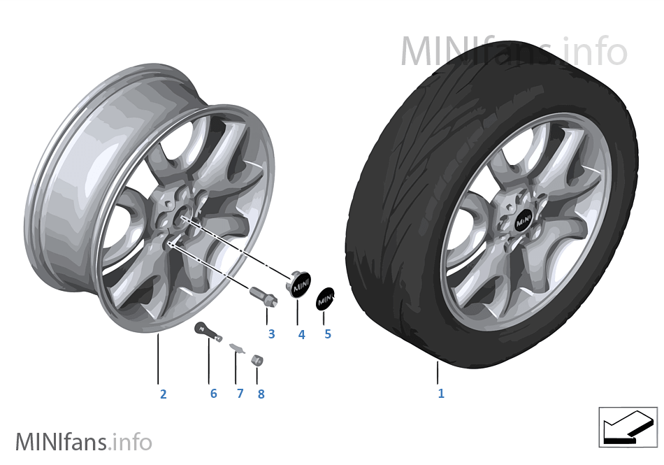 MINI LA wheel Y-Spoke,lightanthrac. 139
