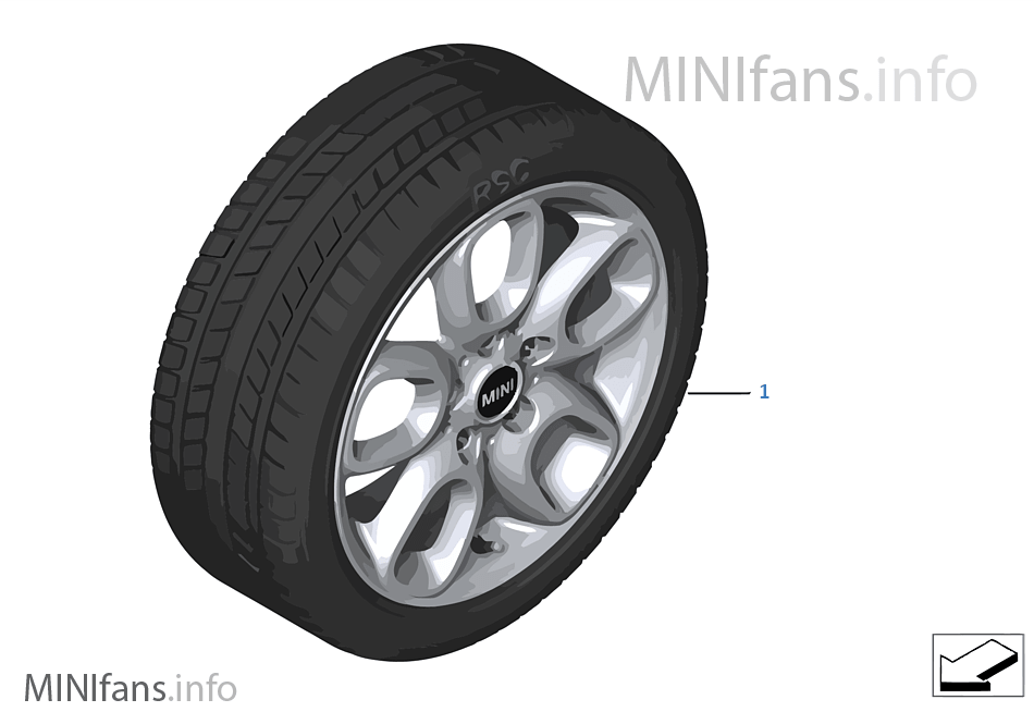 Winter tire and wheel Loop Spoke 494