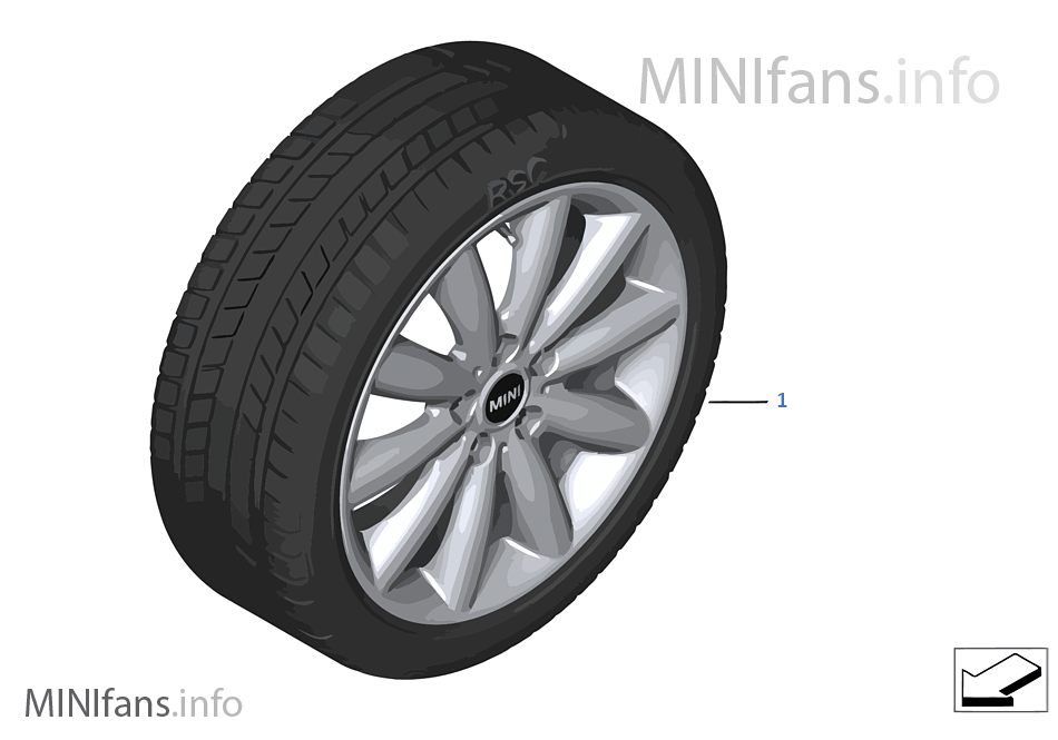 Winter tire and wheel Cosmos Spoke 499