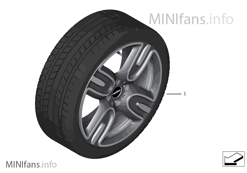 整套冬用輪胎 MINI 輕鋁合金輪輞 GP2 R136