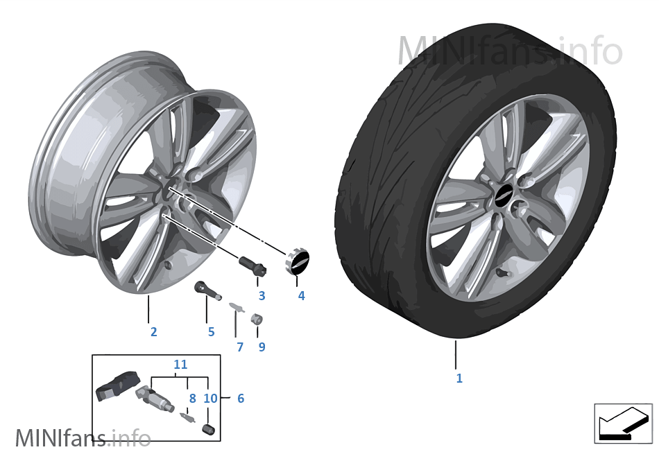 MINI LA wheel Track Spoke 562 - 17''