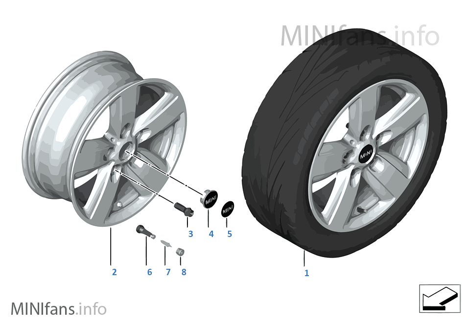 MINI LA wheel 5 Star Air Spoke 140