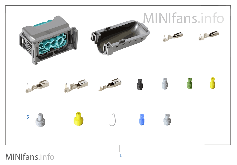 Rep. kit for socket housing, 12-pin