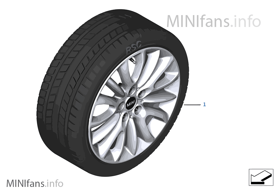 Winter wheel & tire Net Spoke 519