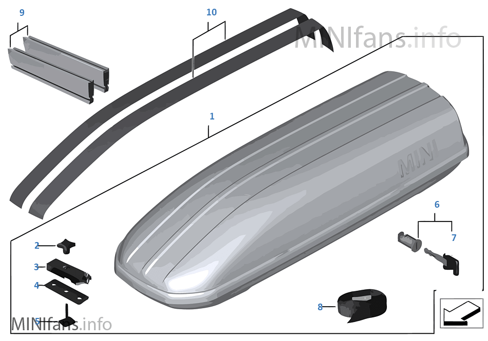 Roof container for MINI