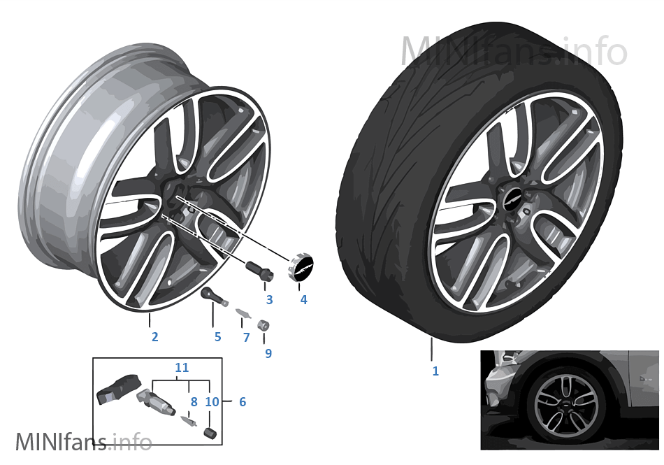 MINI LA wheel JCW course sp.2-tone 19"