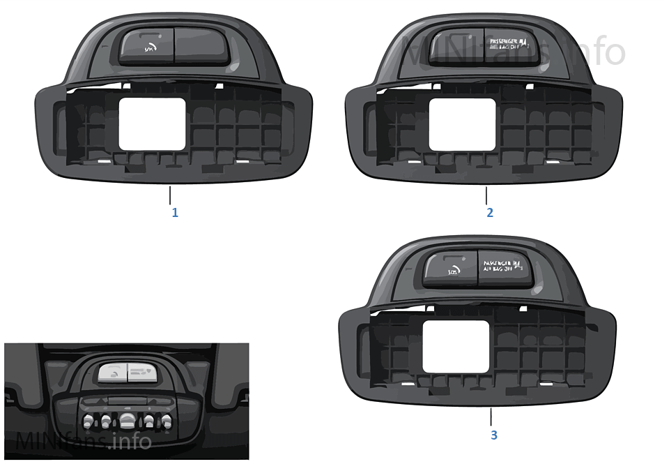 Switch, roof function center FZD