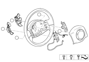 М/ф рулевое колесо с НПБ и стептроником