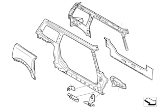 Side-frame single parts, right