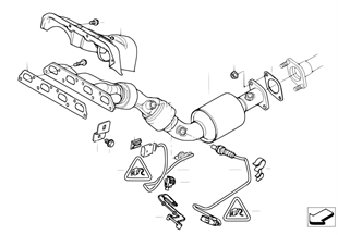 Exhaust manifold with catalyst