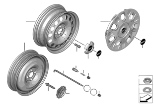 MINI steel disc wheel style 12