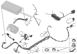Various HV wires and mounting parts
