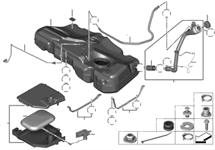 Fuel tank/mounting parts