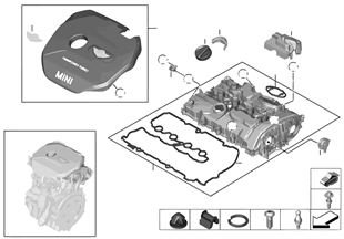 Cylinder head cover/Mounting parts