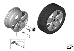 MINI LA wheel revolite spoke 517 - 16"