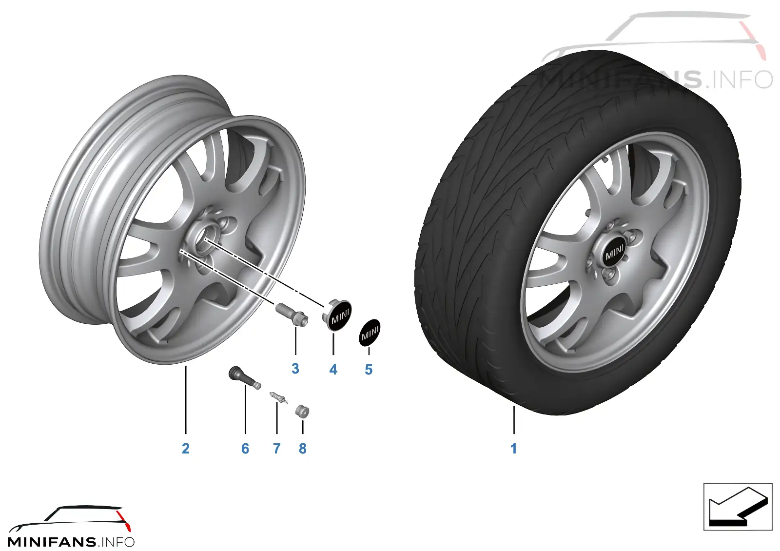 MINI alloy wheel double spoke 87
