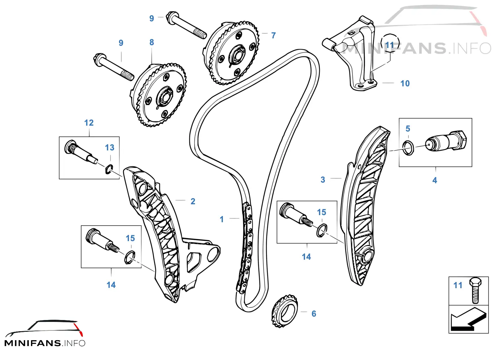 Timing and valve train-timing chain