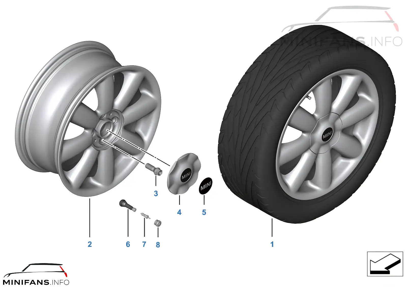 MINI LA wheel, Crown spoke 104