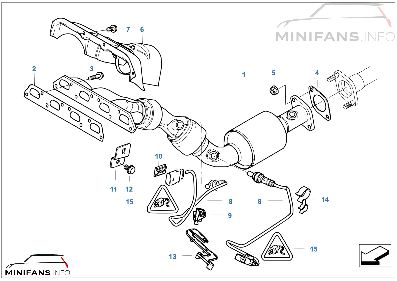 Exhaust manifold with catalyst