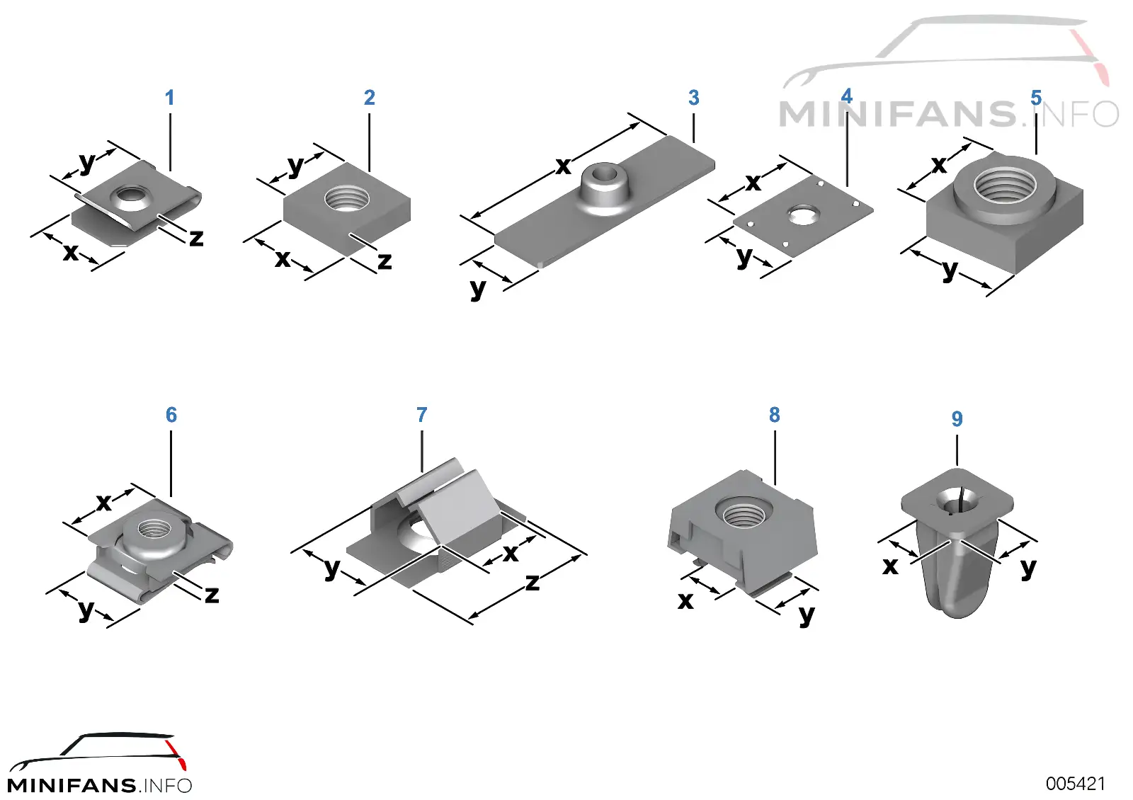 Mechanical connection elements