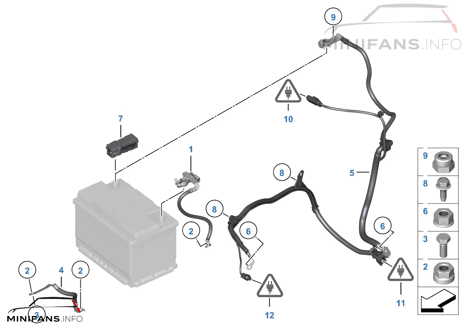 Kabel akumulátoru