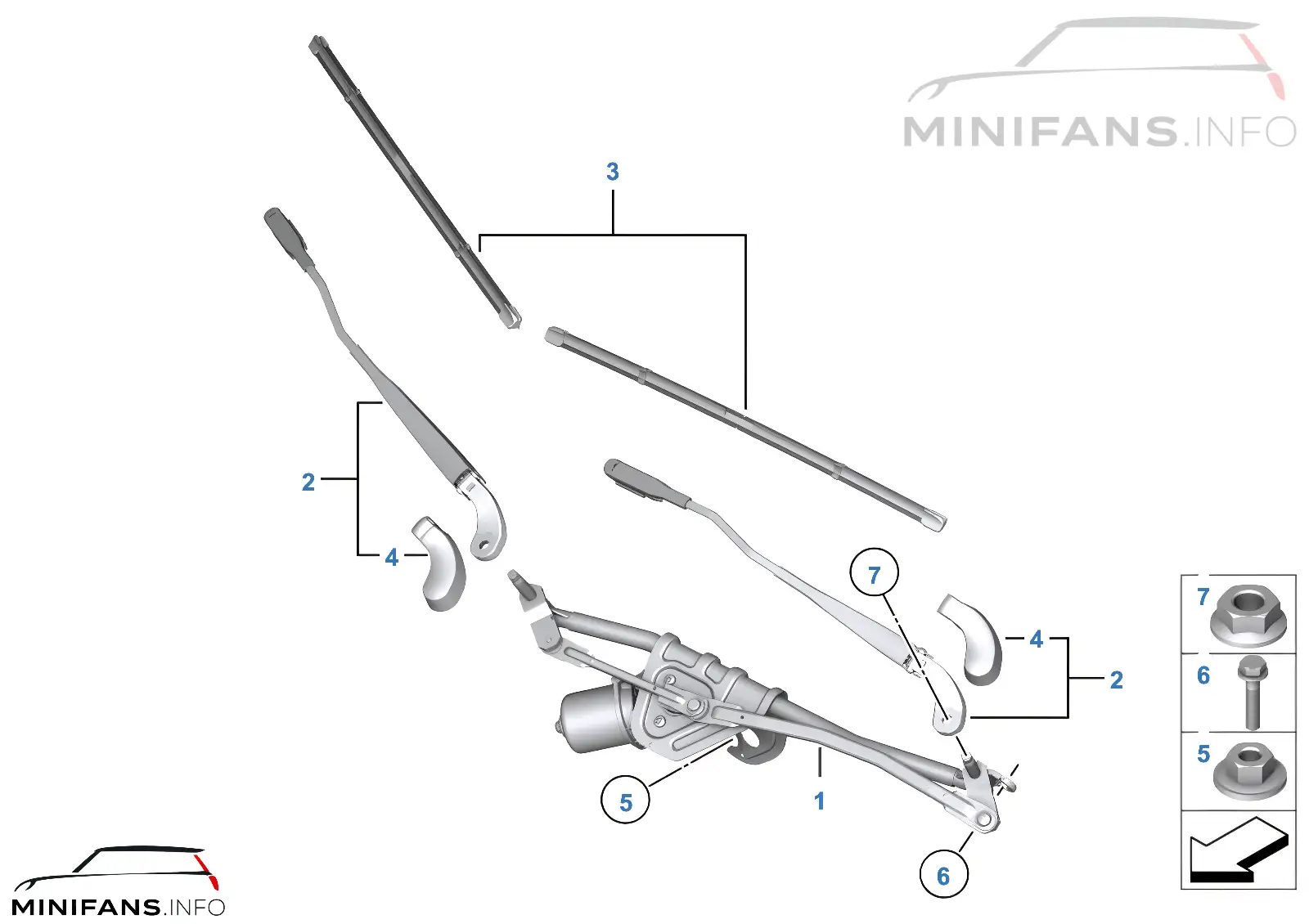 Wiper system, complete