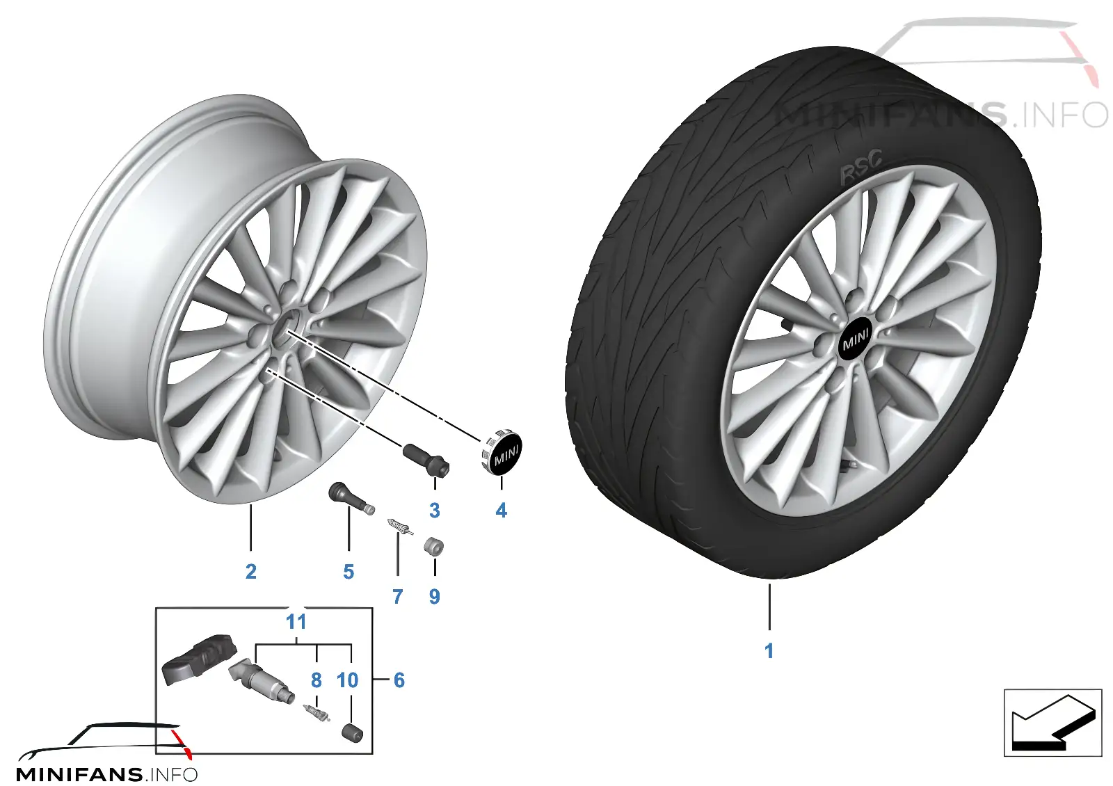 Ζάντα ελαφρ.κράμ. MINI Multi Spoke 505