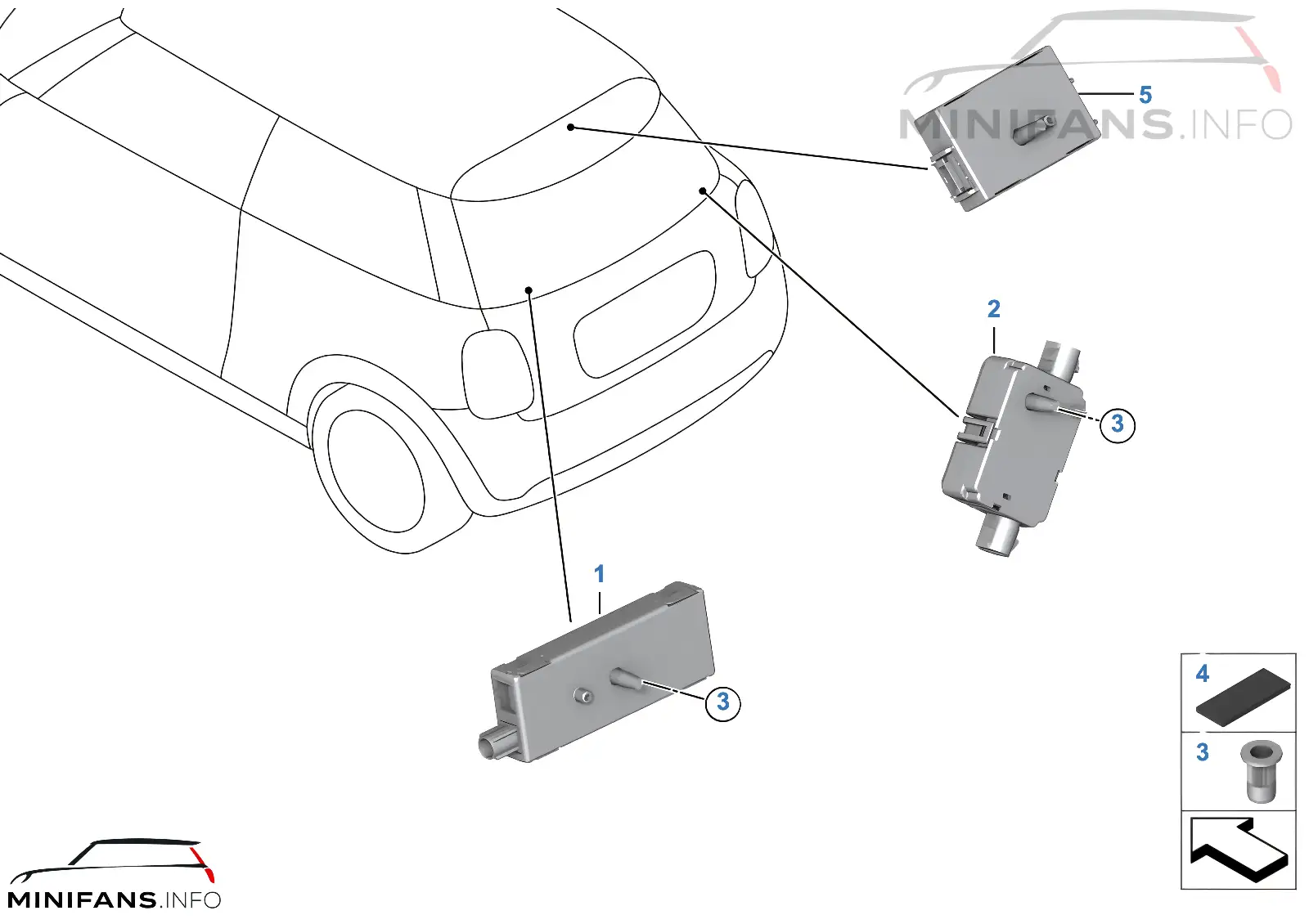 Piezas sueltas amplificador antena