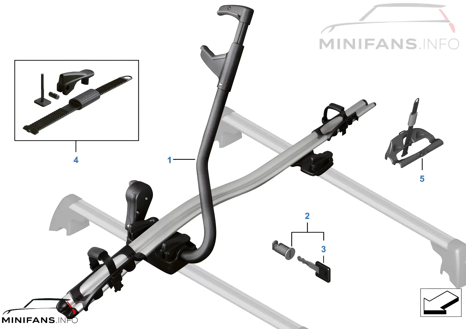 Touring bicycle holder