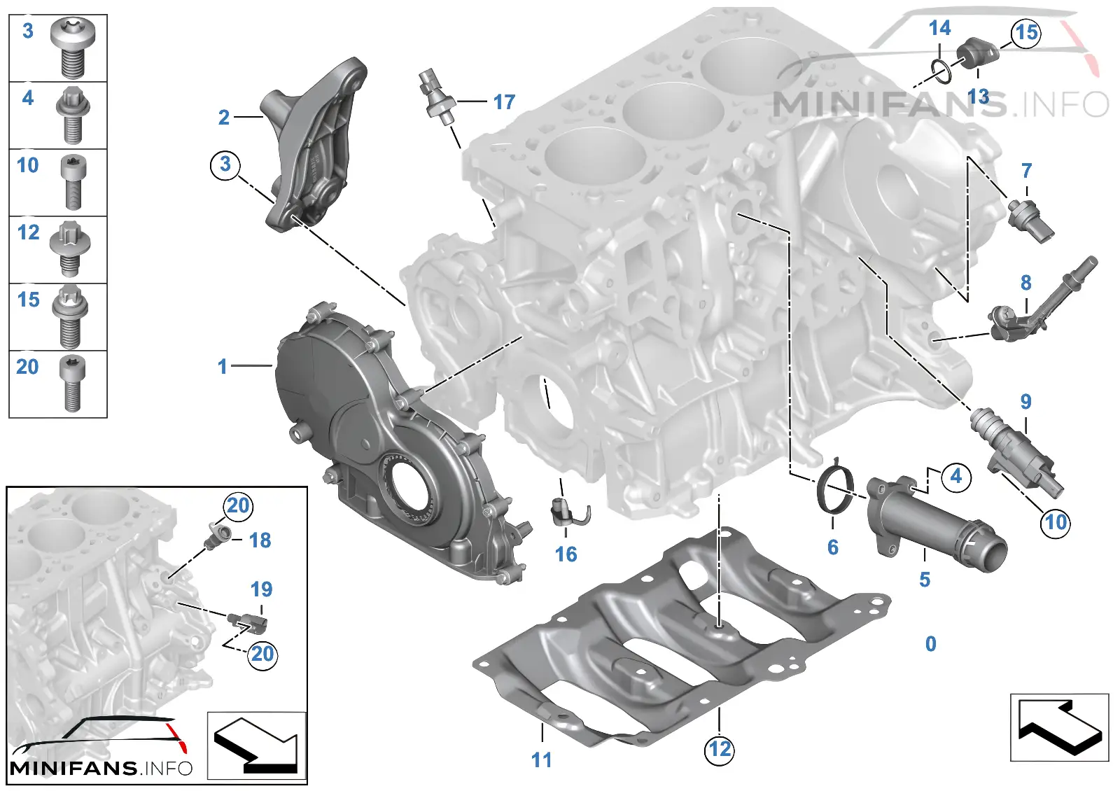Engine Block Mounting Parts