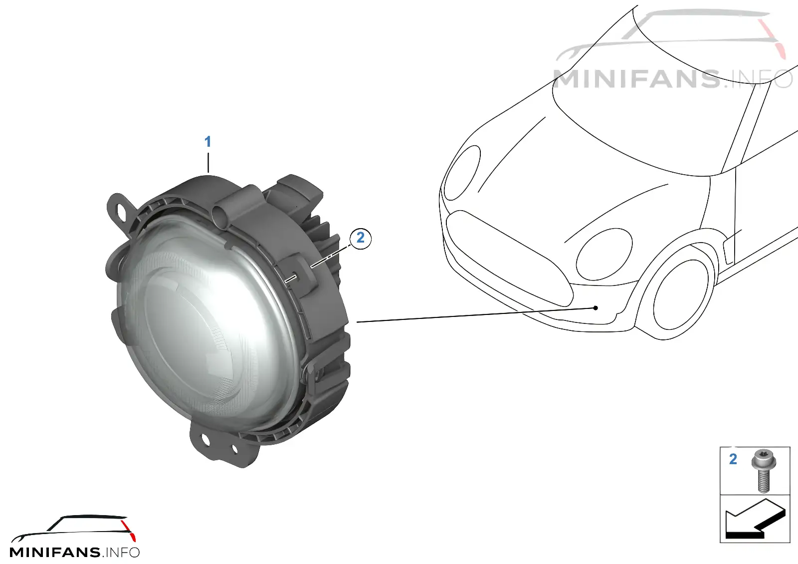 Projecteur de bouclier pare-chocs