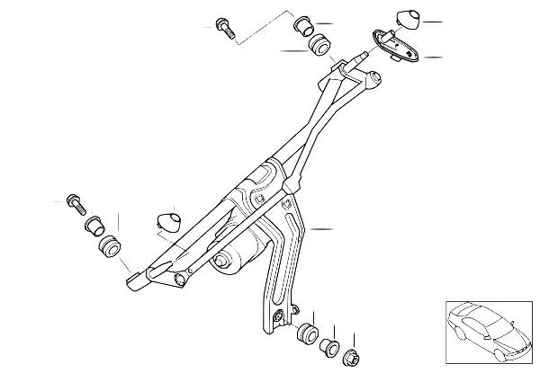 windshield wiper system, LHD