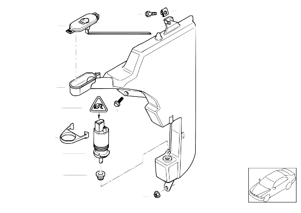 Head lamp cleaning device container