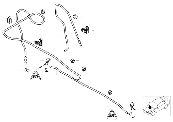 Single parts for windshield cleaning
