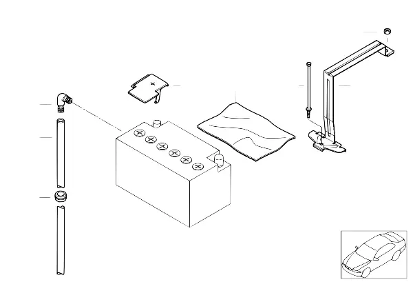 battery holder and mounting parts