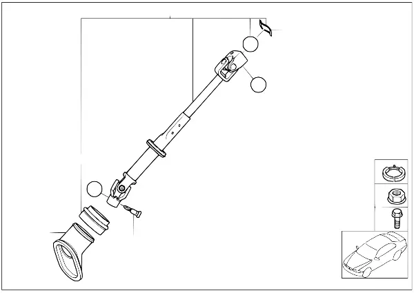 Lenksäule-Lenkspindel unten