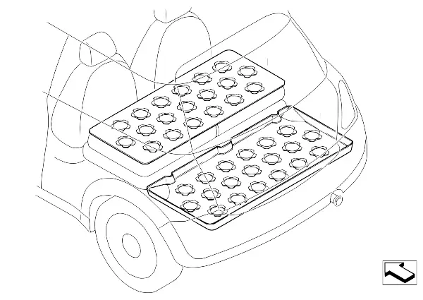 Luggage compartment pan