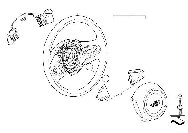 Lenkrad Airbag Schaltwippen
