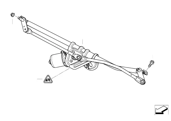 Tringlerie de essuie-glace avec moteur